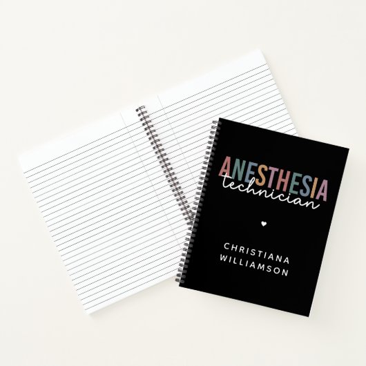 Aangepaste anesthesie Technicus Retro anesthesie Notitieboek (Binnen)