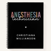 Aangepaste anesthesie Technicus Retro anesthesie Notitieboek (Voorkant)