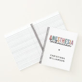 Aangepaste anesthesie Technicus Retro anesthesie Notitieboek (Binnen)