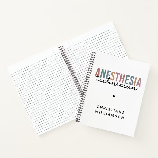 Aangepaste anesthesie Technicus Retro anesthesie Notitieboek (Binnen)
