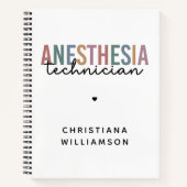 Aangepaste anesthesie Technicus Retro anesthesie Notitieboek (Voorkant)