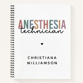 Aangepaste anesthesie Technicus Retro anesthesie Notitieboek
