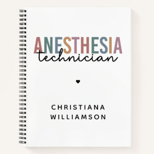 Aangepaste anesthesie Technicus Retro anesthesie Notitieboek