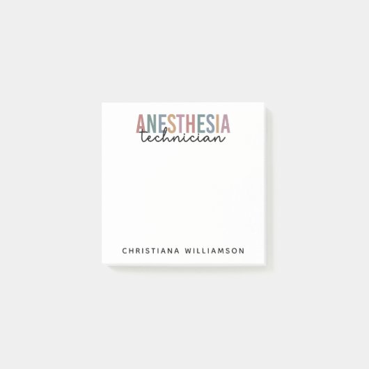Aangepaste anesthesie Technicus Retro anesthesie Post-it® Notes (Voorkant)