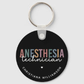 Aangepaste anesthesie Technicus Retro anesthesie Sleutelhanger (Voorkant)