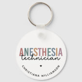 Aangepaste anesthesie Technicus Retro anesthesie Sleutelhanger (Voorkant)