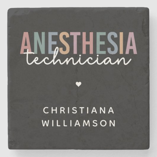 Aangepaste anesthesie Technicus Retro anesthesie Stenen Onderzetter (Voorkant)