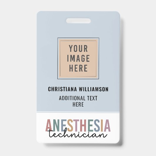 Aangepaste anesthesie technicus retro anesthesie t badge (Voorzijde)