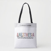 Aangepaste anesthesie Technicus Retro anesthesie Tote Bag (Voorkant)