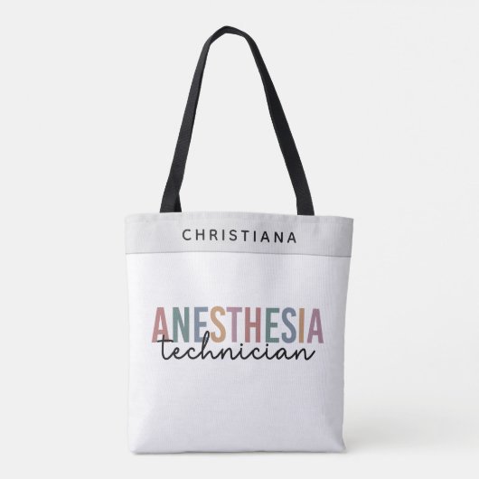 Aangepaste anesthesie Technicus Retro anesthesie Tote Bag (Achterkant)