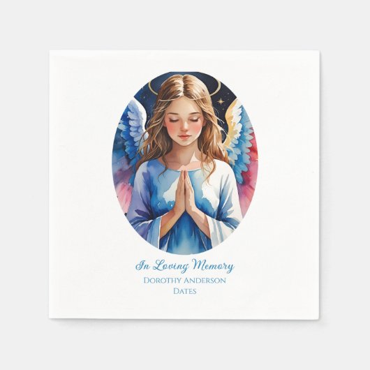 Aangepaste Angel Memorial Papieren servetten (Voorkant)