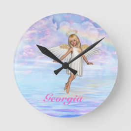Aangepaste Angel Sky-wandklok Ronde Klok