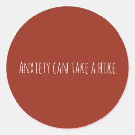 Aangepaste angst geestelijke gezondheid ronde sticker