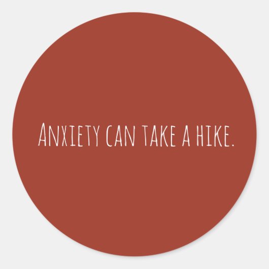 Aangepaste angst geestelijke gezondheid ronde sticker (Voorkant)