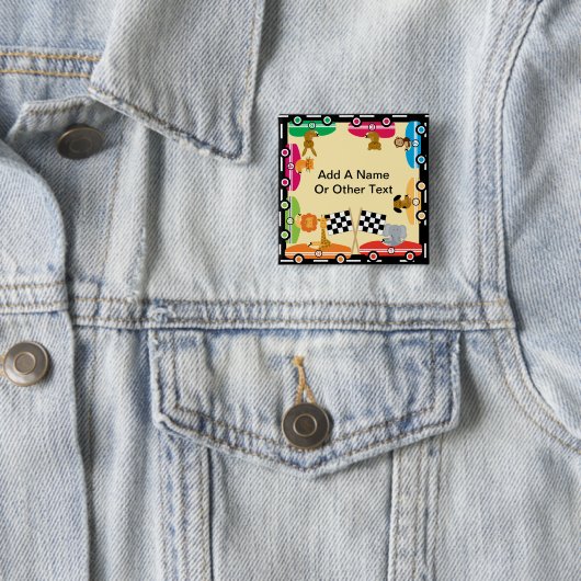 Aangepaste Animal Racers Button (In situ)