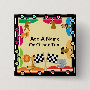 Aangepaste Animal Racers Button