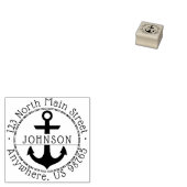 Aangepaste anker familienaam retouradres rubberstempel (Gestempeld)