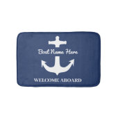 Aangepaste anker marine Blue Bath Mat Boat Name We (Voorkant)