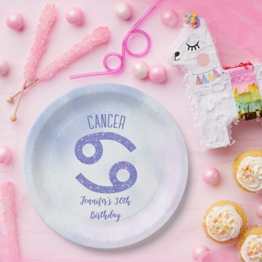 Aangepaste anker Paarse abstrologie Birthday Party Papieren Bordje (Feest)