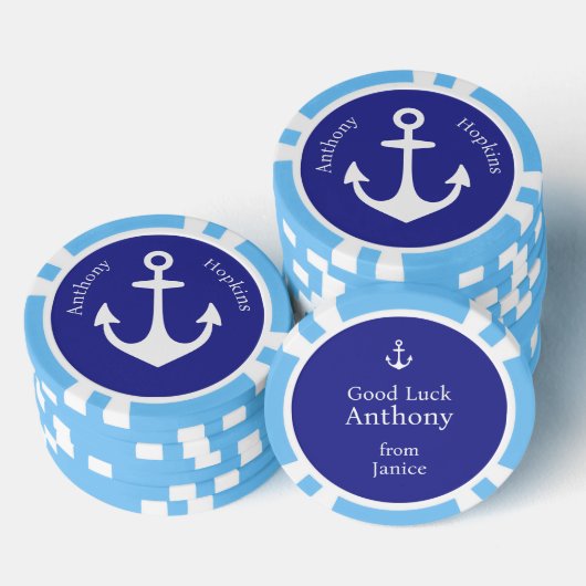 Aangepaste Anker voor Cruiseschip Poker Chips (Opstapeling)