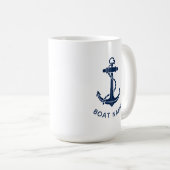 Aangepaste ankerboot voor strandtrip koffiemok (Voorkant rechts)