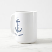 Aangepaste ankerboot voor strandtrip koffiemok (Voorkant links)