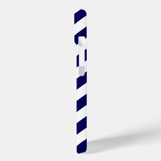 Aangepaste ankerstempel en diagonale strepen Case-Mate iPhone case (Achterkant / Links)