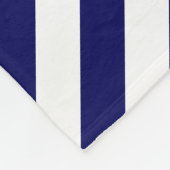 Aangepaste ankerstempel en diagonale strepen fleece deken (Hoek)