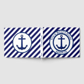 Aangepaste ankerstempel en diagonale strepen gastenboek (Volledig)