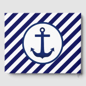 Aangepaste ankerstempel en diagonale strepen gastenboek (Achterkant)