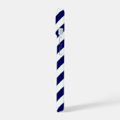 Aangepaste ankerstempel en diagonale strepen iPhone 15 case (Linkerkant)