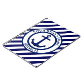 Aangepaste ankerstempel en diagonale strepen notitieboek (Linkerzijde)