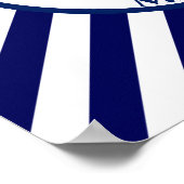 Aangepaste ankerstempel en diagonale strepen poster (Hoek)