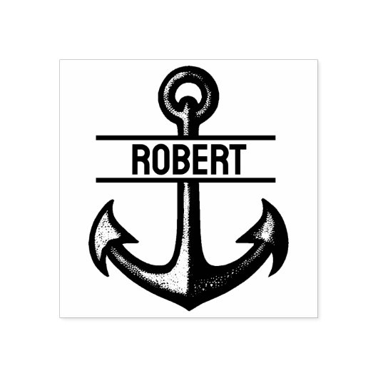 Aangepaste ankerstempel met aangepaste naam rubberstempel (Afrduk)