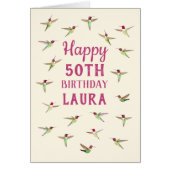 Aangepaste Anna Hummingbird Birthday Card (Voorkant)