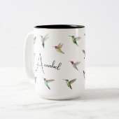 Aangepaste Anna's Hummingbird Two-Tone Coffee Mok (Voorkant links)