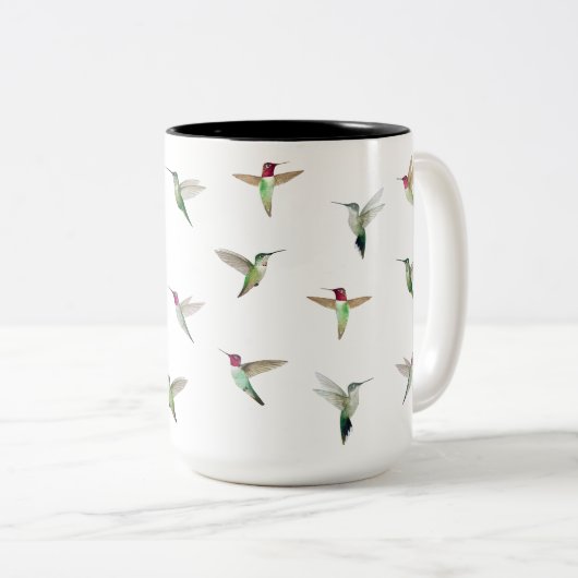 Aangepaste Anna's Hummingbird Two-Tone Coffee Mok (Voorkant rechts)