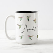 Aangepaste Anna's Hummingbird Two-Tone Coffee Mok (Links)