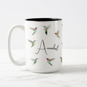 Aangepaste Anna's Hummingbird Two-Tone Coffee Mok