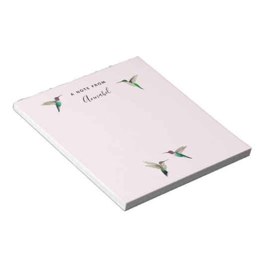 Aangepaste Anna's Hummingvogels Notitieblok (Schuin)