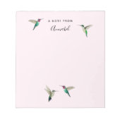 Aangepaste Anna's Hummingvogels Notitieblok (Voorkant)