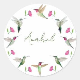 Aangepaste Anna's Hummingvogels Ronde Sticker