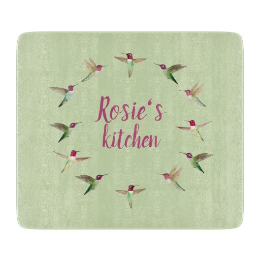 Aangepaste Anna's Hummingvogels  Snijplank (Voorkant)