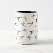 Aangepaste Anna's Hummingvogels Tweekleurige Koffiemok (Center)