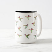 Aangepaste Anna's Hummingvogels Tweekleurige Koffiemok (Voorkant rechts)