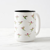 Aangepaste Anna's Hummingvogels Tweekleurige Koffiemok (Voorkant rechts)