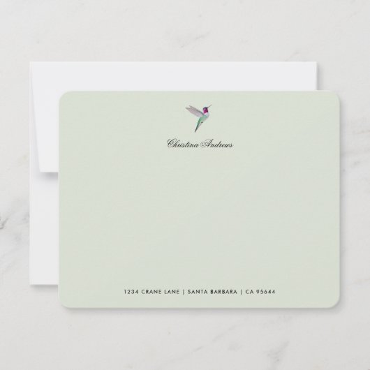 Aangepaste Anna's kolibrie Notitiekaartje (Voorkant)