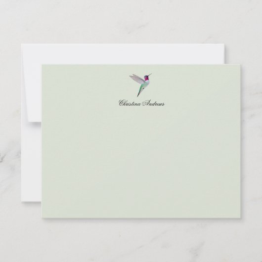 Aangepaste Anna's kolibrie  Notitiekaartje (Voorkant)
