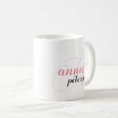 Aangepaste Annie Naam 'A' letter monogram Koffiemok (Voorkant rechts)