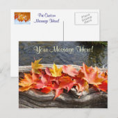 Aangepaste ansichtkaarten Rode Oranje Gele Herfstb Briefkaart (Voorkant / Achterkant)